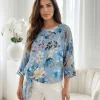 bluza-albastra-din-voal-cu-imprimeu-floral