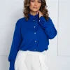 bluza-albastra-eleganta-cu-nasturi-metalici