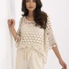 bluza-bej-crosetata-cu-maneci-trei-sferturi