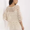bluza-bej-crosetata-cu-maneci-trei-sferturi
