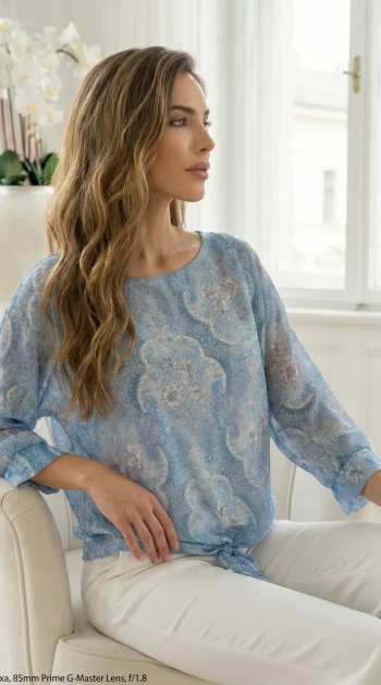 bluza-bleu-din-voal-cu-imprimeu-ornamental