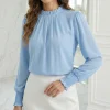 bluza-bleu-eleganta-cu-strasuri-si-mansete-elastice