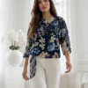 bluza-bleumarin-din-voal-cu-imprimeu-floral