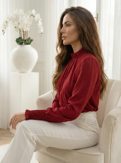 bluza-bordo-eleganta-cu-strasuri-si-mansete-elastice