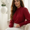 bluza-bordo-eleganta-cu-strasuri-si-mansete-elastice
