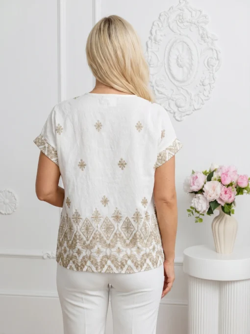 bluza-dama-alba-cu-broderie-geometrica-aurie-si-decolteu-in-v