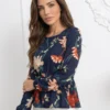 bluza-dama-bleumarin-cu-imprimeu-floral-si-maneci-lungi