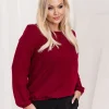 bluza-dama-bordo-cu-elastic-la-manseta-si-in-talie