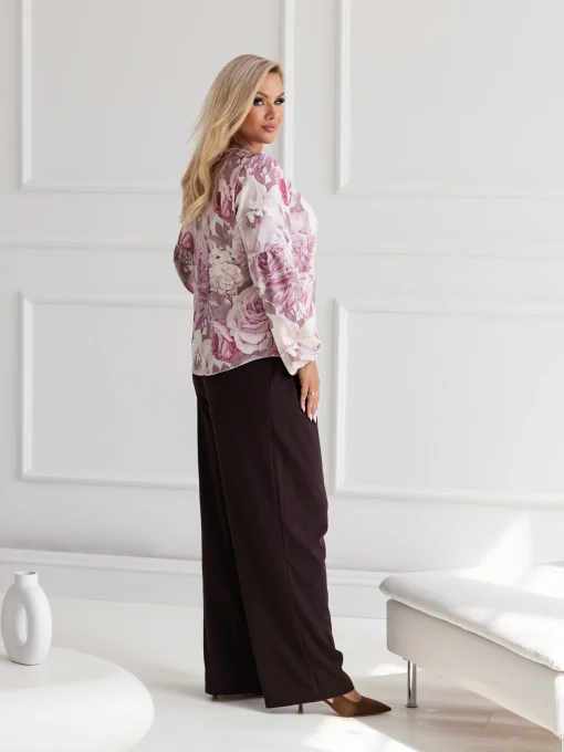 bluza-dama-cu-imprimeu-floral-roz-si-maneci-bufante