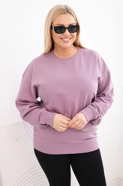 Bluza dama din bumbac marime mare roz inchis