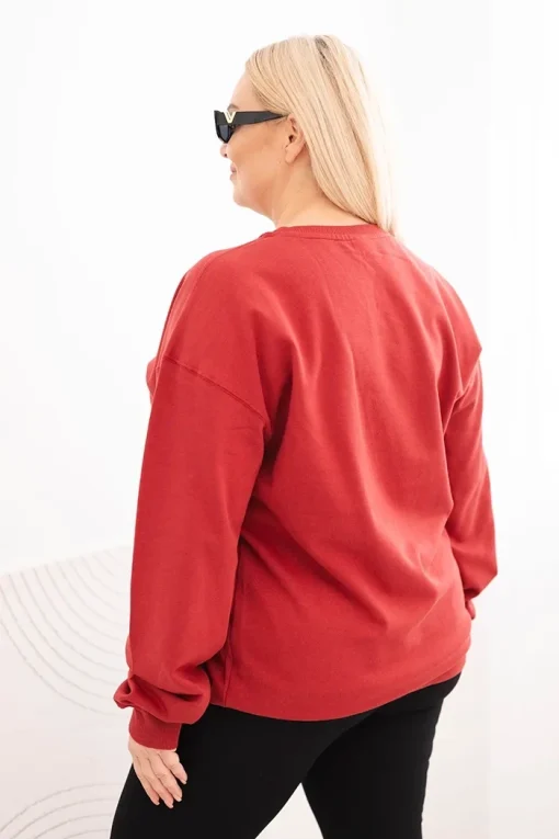 bluza-dama-rosie-din-bumbac-marime-mare