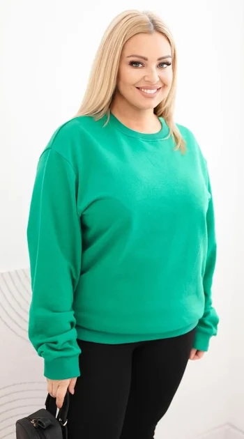 bluza-dama-verde-din-bumbac-marime-mare
