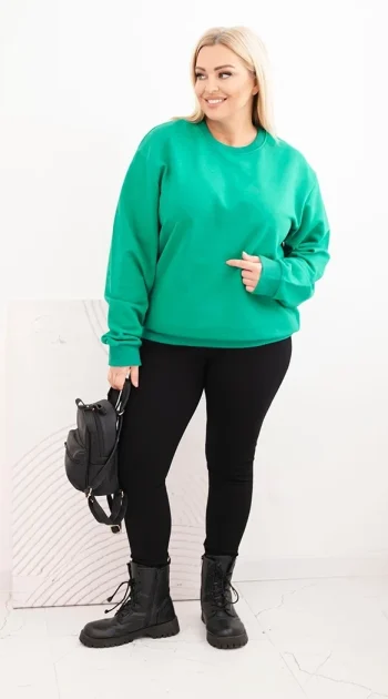 bluza-dama-verde-din-bumbac-marime-mare