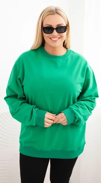 bluza-dama-verde-din-bumbac-marime-mare