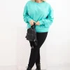 bluza-dama-verde-menta-din-bumbac-marime-mare
