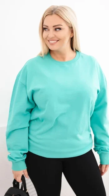 bluza-dama-verde-menta-din-bumbac-marime-mare