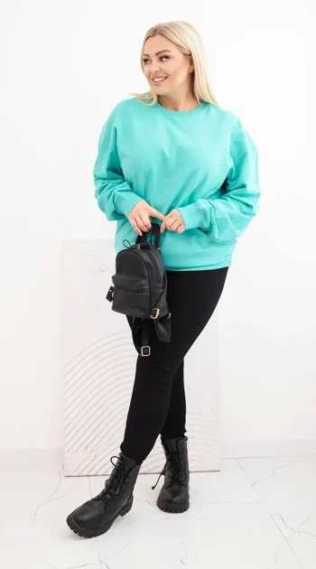 bluza-dama-verde-menta-din-bumbac-marime-mare