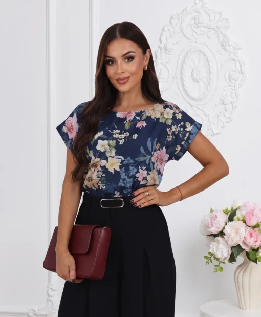 bluza-din-bumbac-cu-imprimeu-floral-si-maneci-scurte