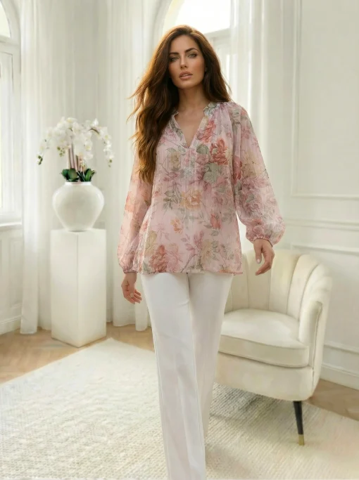 bluza-din-tencel-cu-imprimeu-floral-roz