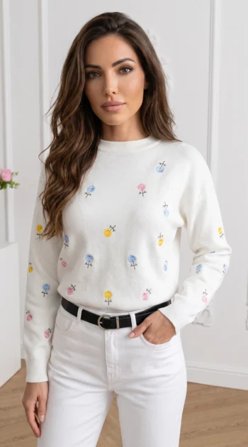 bluza-din-tricot-cu-floricele-multicolore-brodate