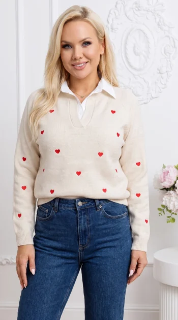 bluza-din-tricot-cu-guler-si-broderie-inimioare
