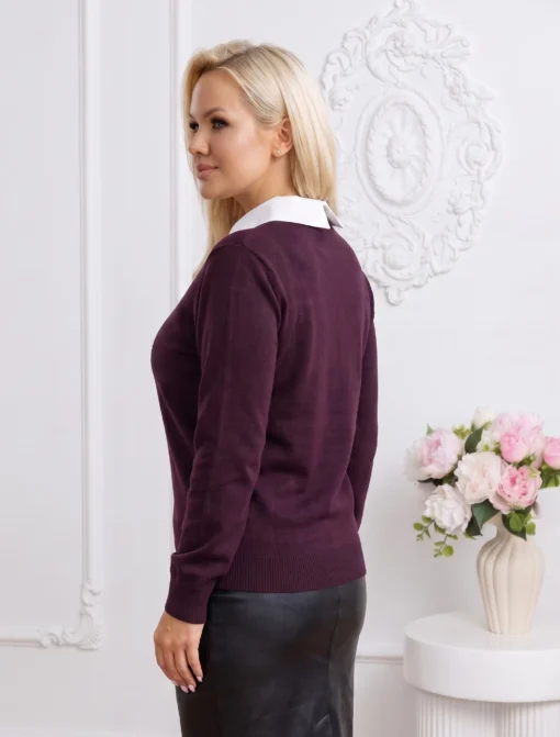 bluza-din-tricot-fin-cu-guler-alb-cu-brose
