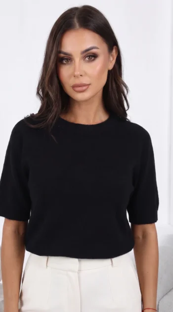 bluza-din-tricot-fin-cu-maneca-scurta