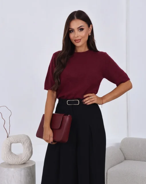bluza-din-tricot-fin-cu-maneca-scurta