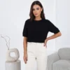 bluza-din-tricot-fin-cu-maneca-scurta