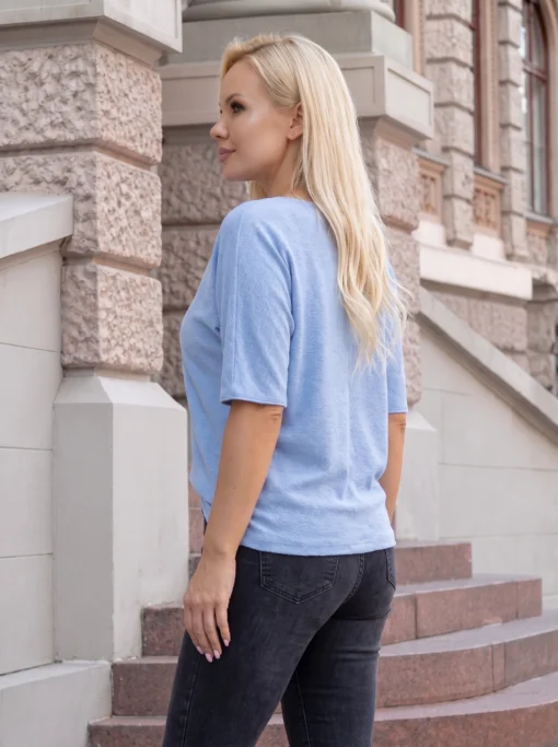 bluza-din-tricot-fin-cu-maneci-scurte