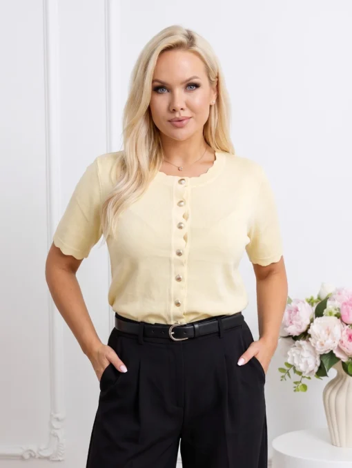 bluza-din-tricot-fin-cu-nasturi-metalici-in-forma-de-scoica