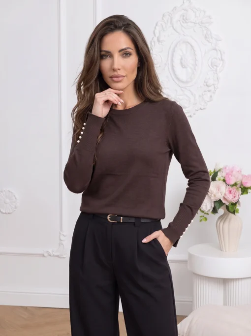 bluza-din-tricot-fin-cu-perle-la-mansete