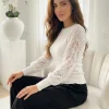 bluza-eleganta-alba-din-tricot-fin-cu-maneci-din-dantela