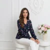 bluza-eleganta-cu-decolteu-in-v-imprimeu-floral-si-talie-elastica