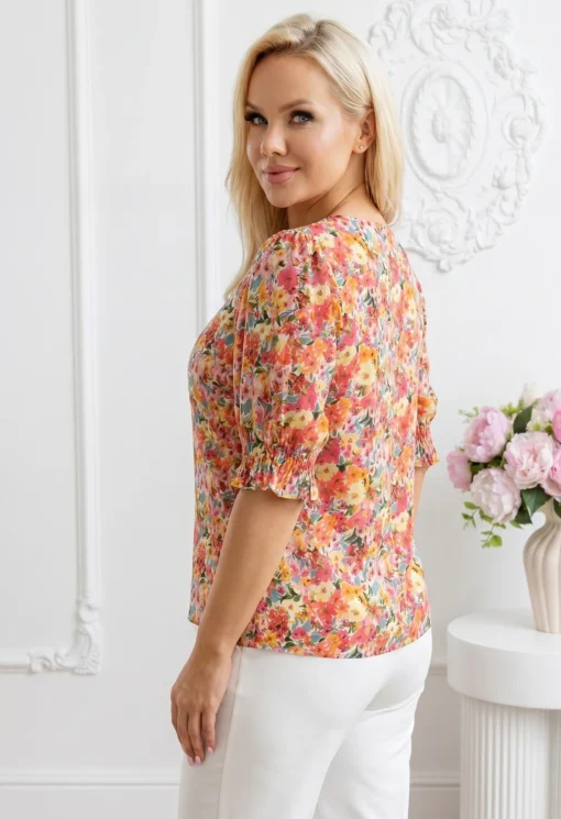 bluza-eleganta-cu-decolteu-in-v-si-imprimeu-floral-multicolor