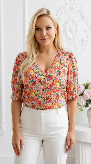 bluza-eleganta-cu-decolteu-in-v-si-imprimeu-floral-multicolor