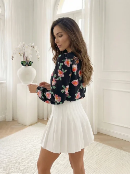 bluza-eleganta-cu-decolteu-in-v-si-imprimeu-floral-trandafiriu