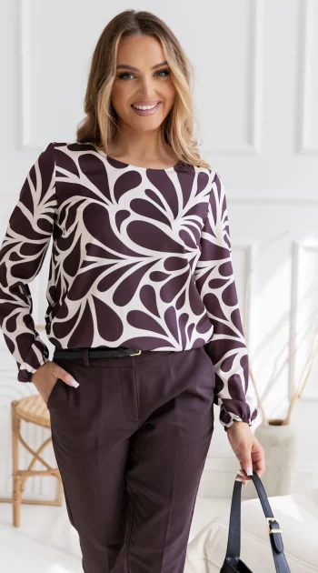 bluza-eleganta-cu-imprimeu-abstract-guler-rotund-si-maneci-lungi