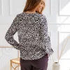 bluza-eleganta-cu-imprimeu-animal-print-si-guler-rotund