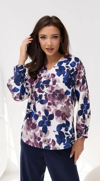 bluza-eleganta-cu-imprimeu-floral-in-nuante-de-albastru-si-mov