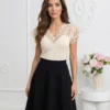 bluza-eleganta-din-bumbac-cu-decolteu-in-v-cu-dantela