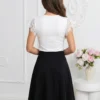bluza-eleganta-din-bumbac-cu-decolteu-in-v-cu-dantela