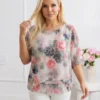 bluza-eleganta-din-voal-cu-trandafiri-roz-gri-si-straturi-suprapuse