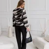 bluza-eleganta-neagra-cu-imprimeu-lanturi-si-maneci-bufante