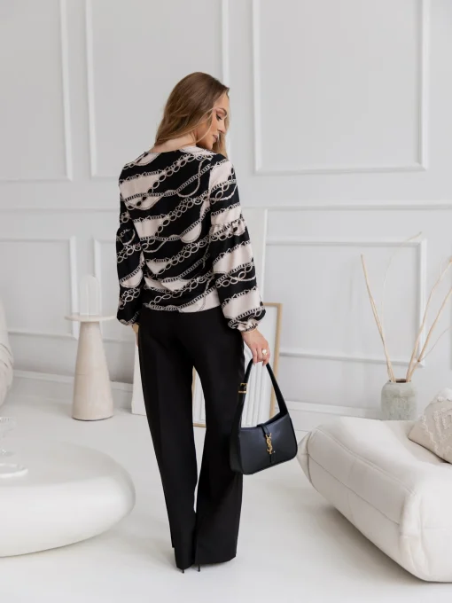 bluza-eleganta-neagra-cu-imprimeu-lanturi-si-maneci-bufante