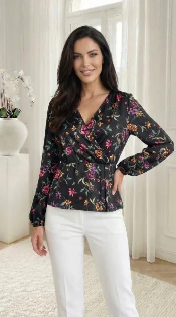 bluza-eleganta-satinata-cu-croiala-petrecuta-si-imprimeu-floral