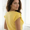 bluza-galbena-din-bumbac-cu-volan-decorativ