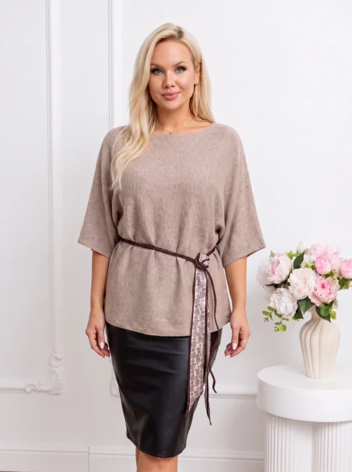 bluza-lejera-din-tricot-fin-cu-cordon-in-talie