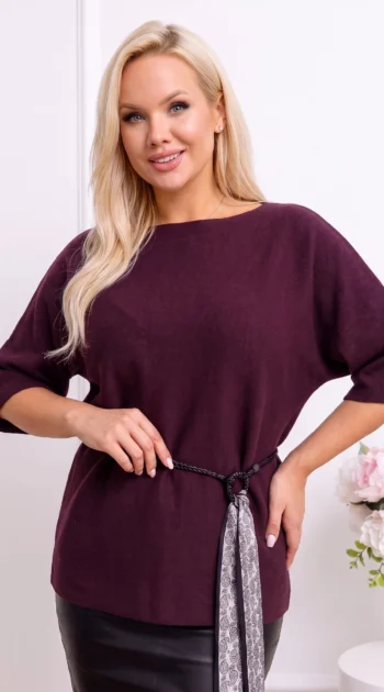 bluza-lejera-din-tricot-fin-cu-cordon-in-talie
