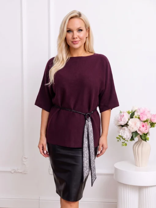 bluza-lejera-din-tricot-fin-cu-cordon-in-talie